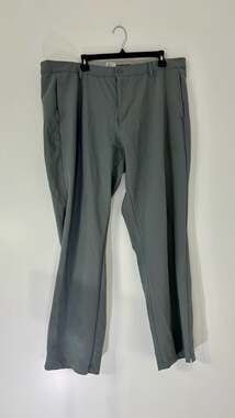 Adidas Ultimate365 Golf Pants Mens 42x32 Grey Flat Front Trousers